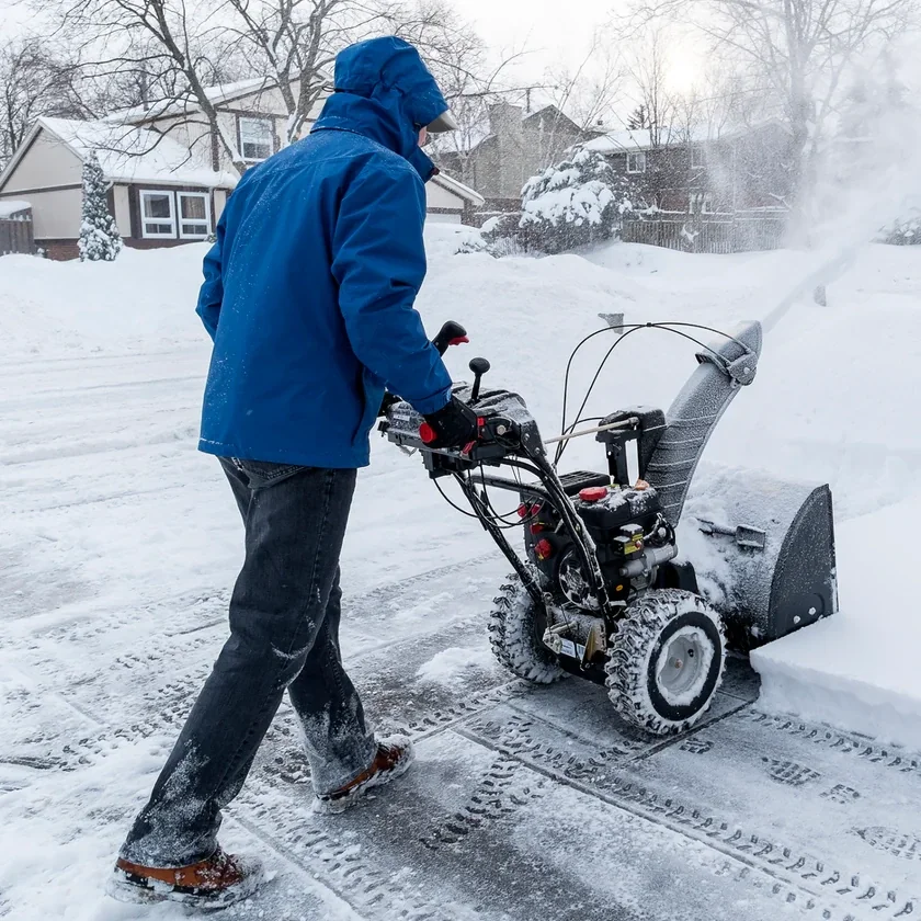 Residential snow removal service in Winnipeg driveway